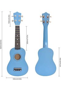 Soprano Açık Mavi Ukulele 54cm Kılıf Ve Pena ürün fotoğrafı