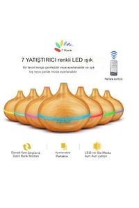550 ml Aroma Difüzörü Buhar Ultrasonik 7 Renk Led Işıklı Aromatik Oda Kokusu Hava Nemlendirici ürün fotoğrafı