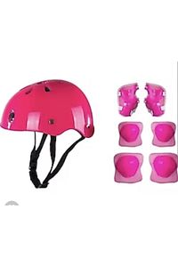 Çocuk Kask Dizlik Dirseklik Eldiven Seti Koruyucu Set Scooter Paten Koruyucu Ful Set ürün fotoğrafı