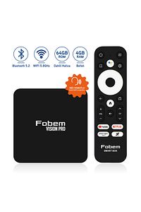 Vision PRO 6K Android TV Box Medya Oynatıcı - Sesli Komut Bluetooth Wi-Fi  4 GB Ram 64 GB Hafıza ürün fotoğrafı