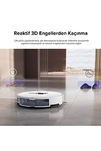 S8 Sonic Mopping Akıllı Robot Süpürge S8 Beyaz ürün fotoğrafı