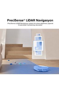 S8 Sonic Mopping Akıllı Robot Süpürge S8 Beyaz ürün fotoğrafı