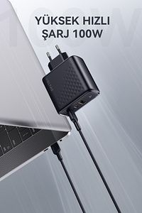 V2025 Revo Siyah 100w Cca Gan Şarj Aleti ürün fotoğrafı