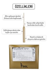 10 Adet K2 Altın Epilasyon İğnesi Orijinal Ballet K2 Gold İğne 20402518 ürün fotoğrafı