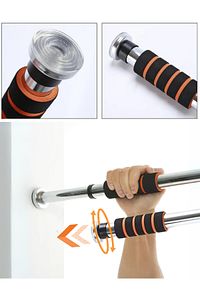 Barfiks Çubuğu 80-130 Cm Çift Süngerli Ayarlanabilir Barfiks Çekme Demiri Barfiks Aleti ürün fotoğrafı