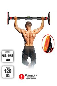 Yeni Nesil 95-125cm Koridor Barfiksi Barfix Aleti Çubuğu Çekme Barı Demiri Bar ürün fotoğrafı
