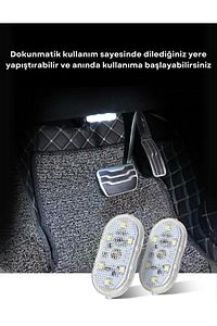 Dokunmatik Sensörlü Mini 6 Led Lamba Usb Şarj Edilebilir Mıknatıslı Beyaz Renk ürün fotoğrafı