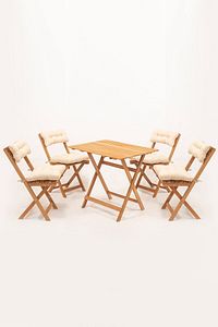4 1 Minderli Balkon Bahçe Mutfak Bistro Set Katlanır Masa-sandalye ürün fotoğrafı
