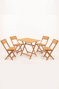 4 1 Minderli Balkon Bahçe Mutfak Bistro Set Katlanır Masa-sandalye ürün fotoğrafı