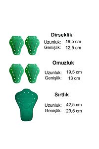 PT08 - Motosiklet Vücut Koruma Seti | Darbe Emici, Darbe Anında Sertleşen, Level 1 Koruma Seti ürün fotoğrafı