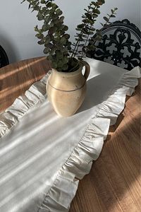 Fırfırlı Keten Runner 40x110 ürün fotoğrafı