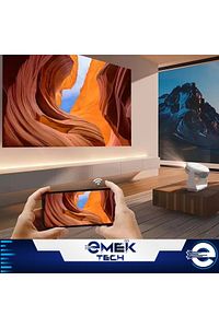 Taşınabilir Yüksek Performanslı 4K Sinema Projektörü Şarjlı Bluetooth Android Hoparlörlü Işıklı ürün fotoğrafı