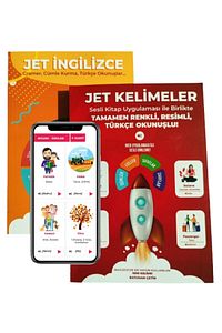 Jet Ingilizce Jet Kelimeler Ve Mobil Uygulama (3 LÜ SET) Ingilizce Eğitim Seti ürün fotoğrafı