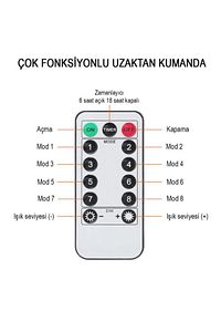 Perde Süsleme Ledi Perde Peri Led 3m X 3m (300CM X 300 CM) 300 Adet Led Işıklandırma Sarı ürün fotoğrafı