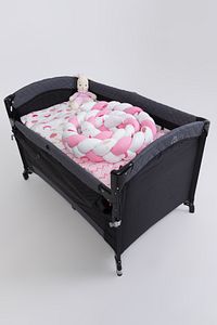 Örgülü Park Beşik Uyku Seti Pembe 70x110, 70x120, 70x130, 60x120 ürün fotoğrafı
