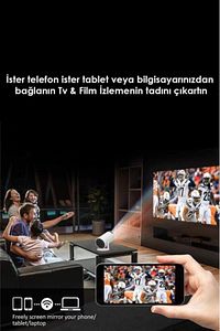 Hy300t Lite Projektör Bluetooth Android 11 Akıllı Wifi ürün fotoğrafı