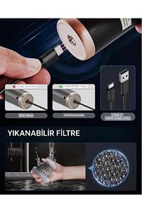 Yeni Çantalı Araç Içi Mini Şarjlı Süpürge 12000 Pa Ev Ofis Fırçasız Motor 3ın1 Güçlü Emiş ürün fotoğrafı