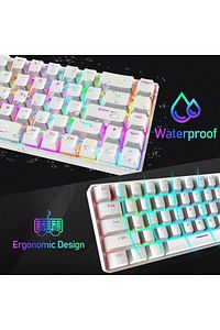 T60 Siyah Mavi Blue Switch App Uygulamalı Mekanik Rgb Klavye Kablolu Gaming Oyuncu Klavyesi ürün fotoğrafı
