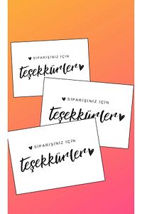 Teşekkür Kartı 100 Adet 5x8 Cm Yorum Kartı ürün fotoğrafı
