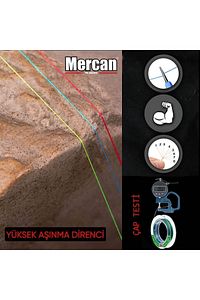 Mercan Pe Örgü Platinum 8x Ip 300 M Yeşil Misina ürün fotoğrafı