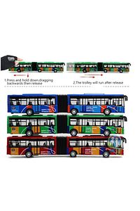 Oyuncak Körüklü Metal Otobüs Metrobüs Çek Bırak 1:48 22 Cm Büyük Model ürün fotoğrafı