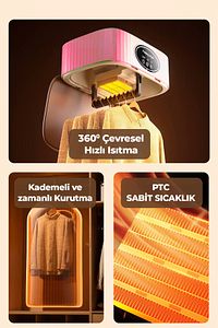 Katlanır Çamaşır Kurutma Makinesi Pembe ürün fotoğrafı