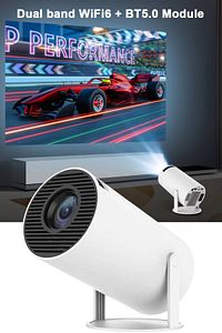 Hy300 Pro 4k Taşınabilir Sinema Projeksiyon 1280*720p Ev Sineması Android Akıllı Projektör ürün fotoğrafı