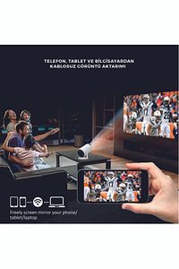 Taşınabilir Sinema Projektörü 1280 * 720p Ev Sineması Bluetooth Android 11 ürün fotoğrafı