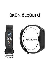 Xiaomi Mi Band 5 Ve 6 Uyumlu Silikon Yüksek Kalite Kordon Kayış Set ürün fotoğrafı