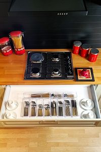 11'li Set Modüler Mutfaklarda Çekmece Içi Kaşıklık Organizer Düzenleyici Şeffaf ürün fotoğrafı