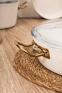 7 Parça Gold Demir Kulp Beyaz Granit Tencere Seti 24 Cm ürün fotoğrafı