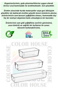 11'li Set Modüler Mutfaklarda Çekmece Içi Kaşıklık Organizer Düzenleyici Şeffaf ürün fotoğrafı