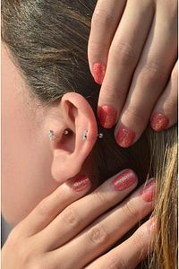 Gümüş Kalp Piercing Tragus Helix Kıkırdak ürün fotoğrafı
