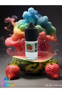 Buzlu Çilek&karpuz Gıda Aromalı Hazır Gıda Aroma Likit Şurup 30 ml ürün fotoğrafı