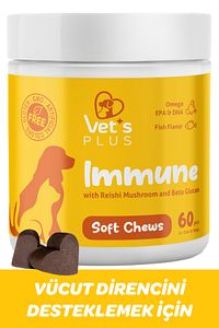 Immune Çiğnenebilir Tablet 60'lı (KEDİ VE KÖPEKLER IÇİN BAĞIŞIKLIK SİSTEMİ DESTEKLEYİCİ) ürün fotoğrafı