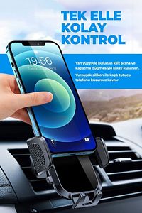 by Deji Kancalı Araç İçi Premium Telefon Tutucu - Araba Telefon Tutacağı Havalandırma İçin ürün fotoğrafı