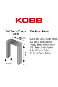 Kbz208 8mm 2500 Adet 200 Serisi Ağır Hizmet Tipi Zımba Teli ürün fotoğrafı