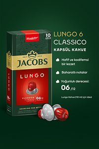 Lungo 6 Classic Nespresso Uyumlu Alüminyum Kapsül Kahve 10 Adet X 5 Paket ürün fotoğrafı