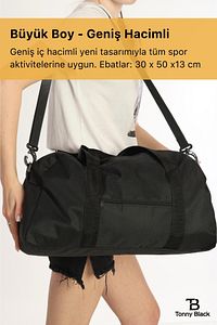 Orijinal Unisex 2 Bölmeli Önü Fermuarlı Uzun Askılı Geniş Hacimli Seyahat Gym Fitness Spor Çantası ürün fotoğrafı