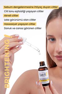 Aydınlatıcı C Vitamini Serum 30 ml - Hyaluronik Asit, Panthenol Ve Niacinamide Içeren Cilt Serumu ürün fotoğrafı