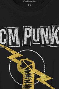Unisex T-shirt Best In The World CM Punk Karma Dövüş Cmpunk Gym Spor Siyah Baskılı Tişört ürün fotoğrafı