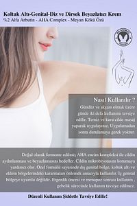 Genital Bölge Koltuk Altı Diz Dirsek Kararma Karşıtı Aydınlatıcı Renk Açıcı Krem ürün fotoğrafı