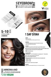 Eyebrow Tınt Kaş Boyası 15ml (vegan) 1 Saf Siyah ürün fotoğrafı