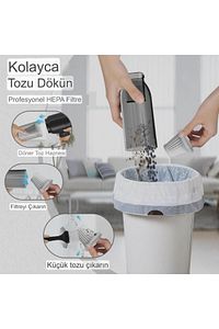 Yeni Çantalı Araç Içi Mini Şarjlı Süpürge 12000 Pa Ev Ofis Fırçasız Motor 3ın1 Güçlü Emiş ürün fotoğrafı