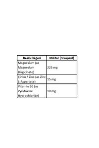Zma 120 Kapsül ( Veggie - Bitkisel Kapsül ) Vitamin Mineral ürün fotoğrafı
