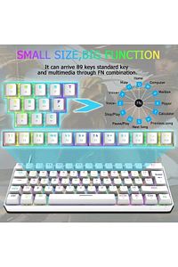 T60 Siyah Mavi Blue Switch App Uygulamalı Mekanik Rgb Klavye Kablolu Gaming Oyuncu Klavyesi ürün fotoğrafı
