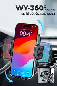 by Deji Kancalı Araç İçi Premium Telefon Tutucu - Araba Telefon Tutacağı Havalandırma İçin ürün fotoğrafı