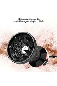 Ar5086 Bellissima Diffon Ceramic Kıvırcık Saçlara Özel Saç Kurutma Makinesi - Siyah ürün fotoğrafı