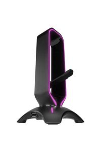 Rm-h66 Guard Siyah Rgb Işıklı 2*usb Port Kulaklık Için Stand ürün fotoğrafı