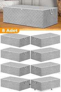 8 Adet - Antrasit Büyük Boy Baza Altı Ve Çekyat Tipi Hurç 64 X 45 X 22 Cm ürün fotoğrafı